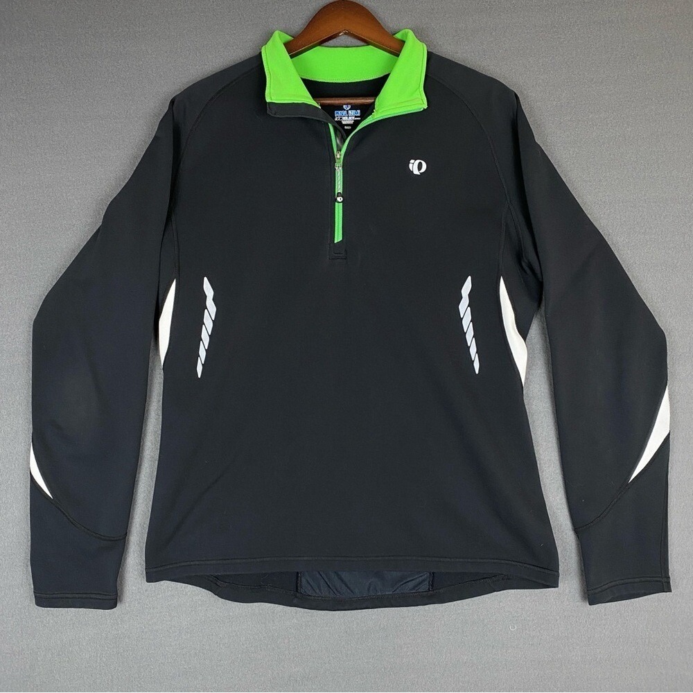 Pearl Izumi‎ Cycling Jersey Sweatshirt Mens L 1/4 Zip Mock Neck Pullover Stretch